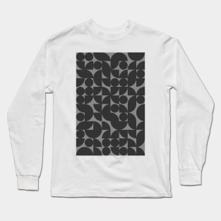 Dark Colored Geometric Pattern - Shapes #10 Long Sleeve T-Shirt